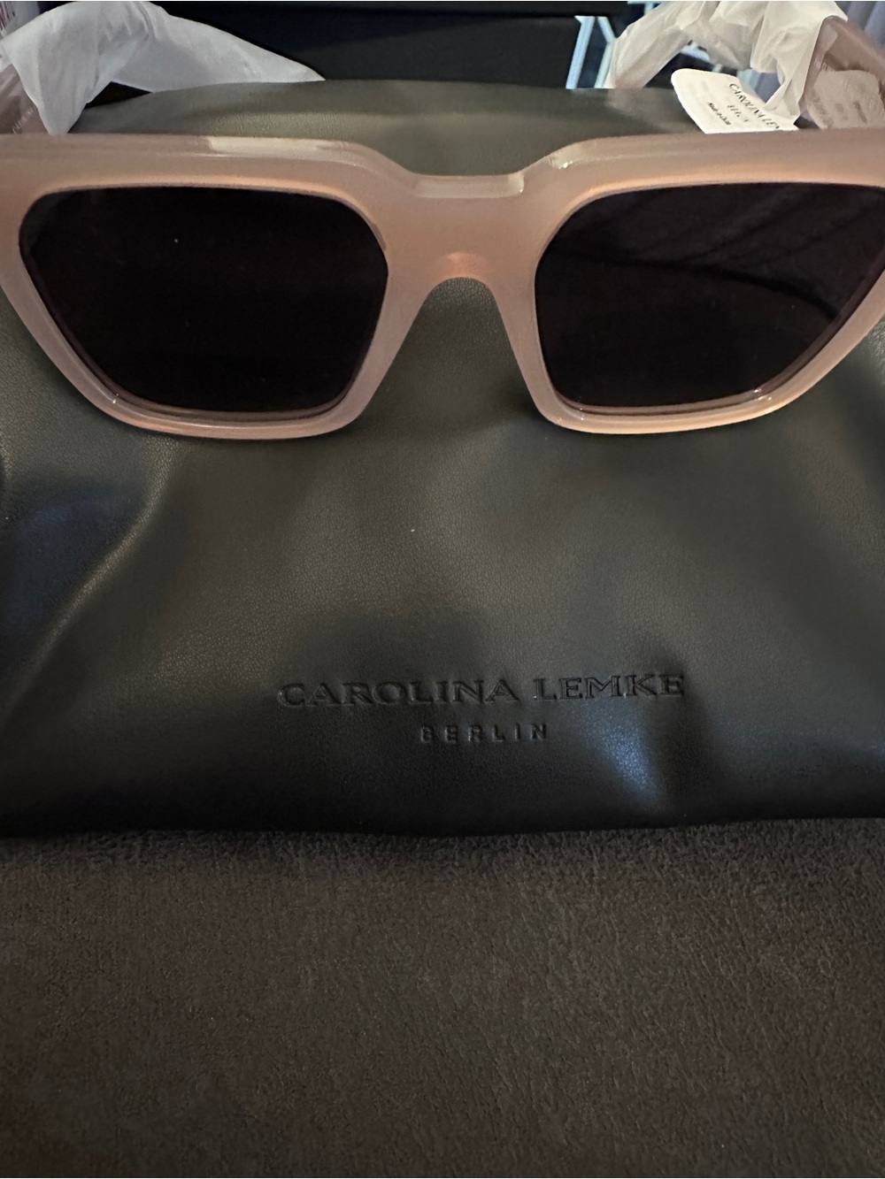 Sleek Pink Square Sunglasses - Stylish Women’s by Carolina Lemke Germany